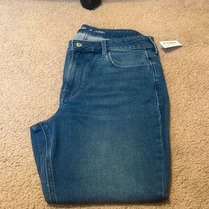 Old Navy Women's High Rise Wow Straight Ankle Jeans - Blue